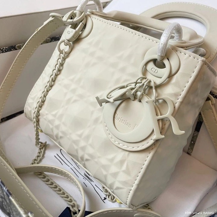 Cheap Frosted Calfskin Lady Dior Mini Bag Cannage Ultramatte White 0719 Luxury